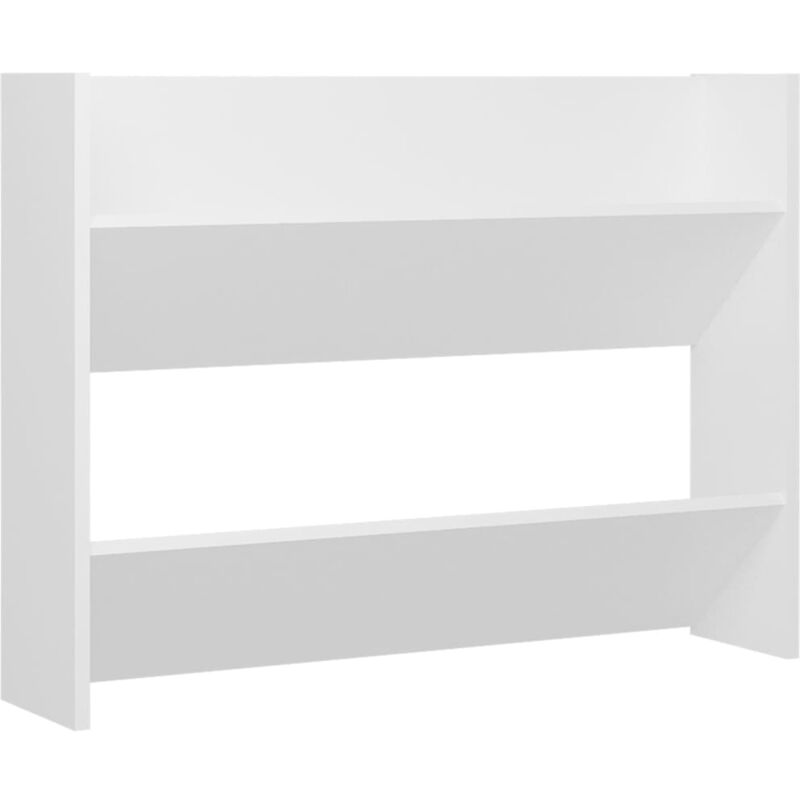 

Vidaxl - Armario zapatero de pared de aglomerado blanco 80x18x60 cm - Blanco