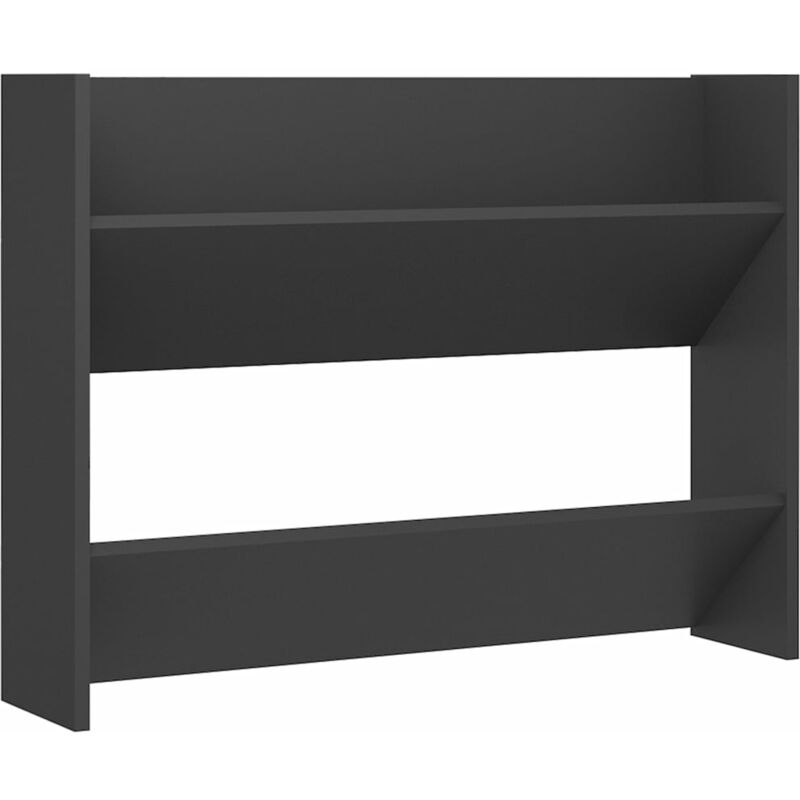 

Armario zapatero de pared de aglomerado gris 80x18x60 cm - Gris - Vidaxl