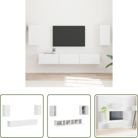 vidaXL Armarios de TV -  Conjunto de mueble de TV 5 pcs Madera de ingeniería