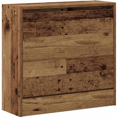 Vidaxl – Armoire à chaussures en bois d'ingénierie 60 x 21 x 57 cm – 1 porte à charnières – Design moderne pour intérieur élégant