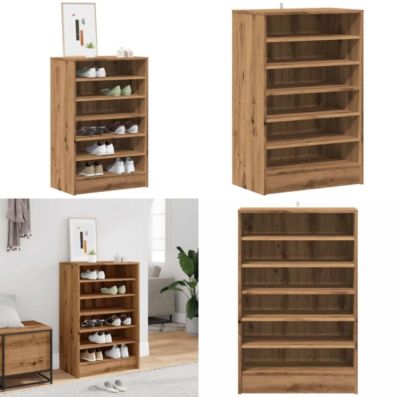 Vidaxl - Armoire à chaussures chêne artisanal bois d'ingénierie