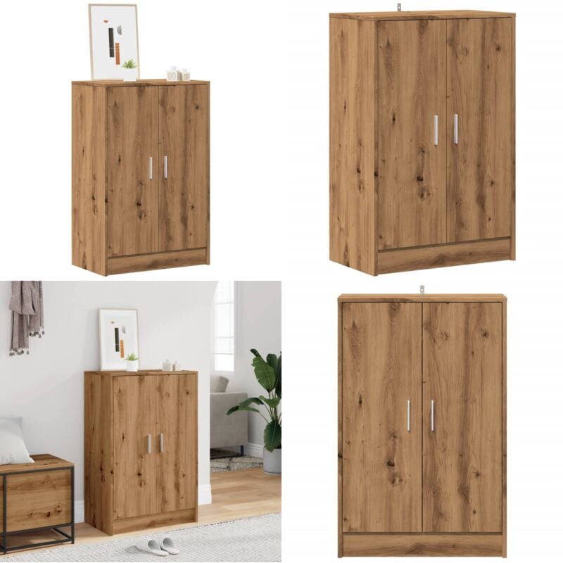 Vidaxl - Armoire à chaussures chêne artisanal bois d'ingénierie