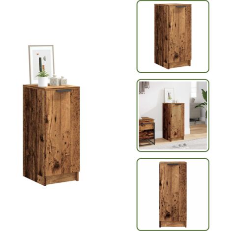 vidaXL Armoire à chaussures vieux bois 29,5x35x70 cm bois ingénierie