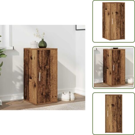 vidaXL Armoire à chaussures vieux bois 32x35x70 cm bois d'ingénierie