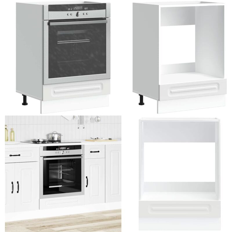 Armoire à four Kalmar blanc bois d'ingénierie - Vidaxl