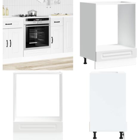 vidaXL Armoire à four Kalmar blanc bois d'ingénierie