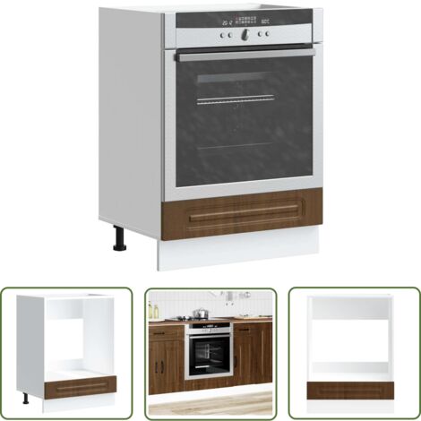 vidaXL Armoire à four Kalmar chêne marron bois d'ingénierie