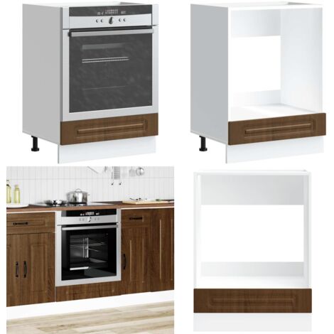 vidaXL Armoire à four Kalmar chêne marron bois d'ingénierie