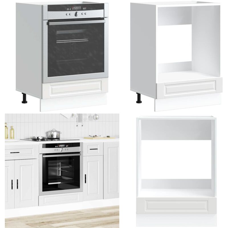 Armoire à four Porto blanc bois d'ingénierie - Vidaxl