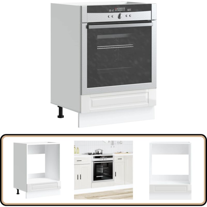 Vidaxl - Armoire à four Porto blanc brillant bois d'ingénierie