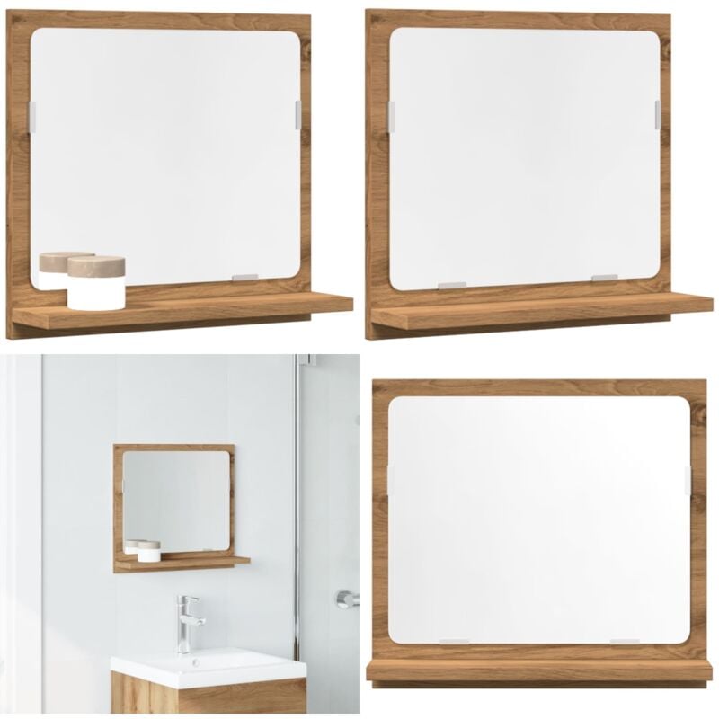 Vidaxl - Armoire à miroir de salle de bain chêne artisanal 40x11x37 cm