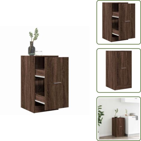 vidaXL Armoire apothicaire chêne marron 40x41x77,5cm bois d'ingénierie