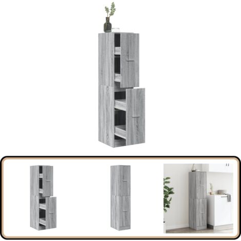 vidaXL Armoire apothicaire sonoma gris 30x41x144,5cm bois d'ingénierie