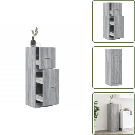 vidaXL Armoire apothicaire sonoma gris 40x41x118 cm bois d'ingénierie