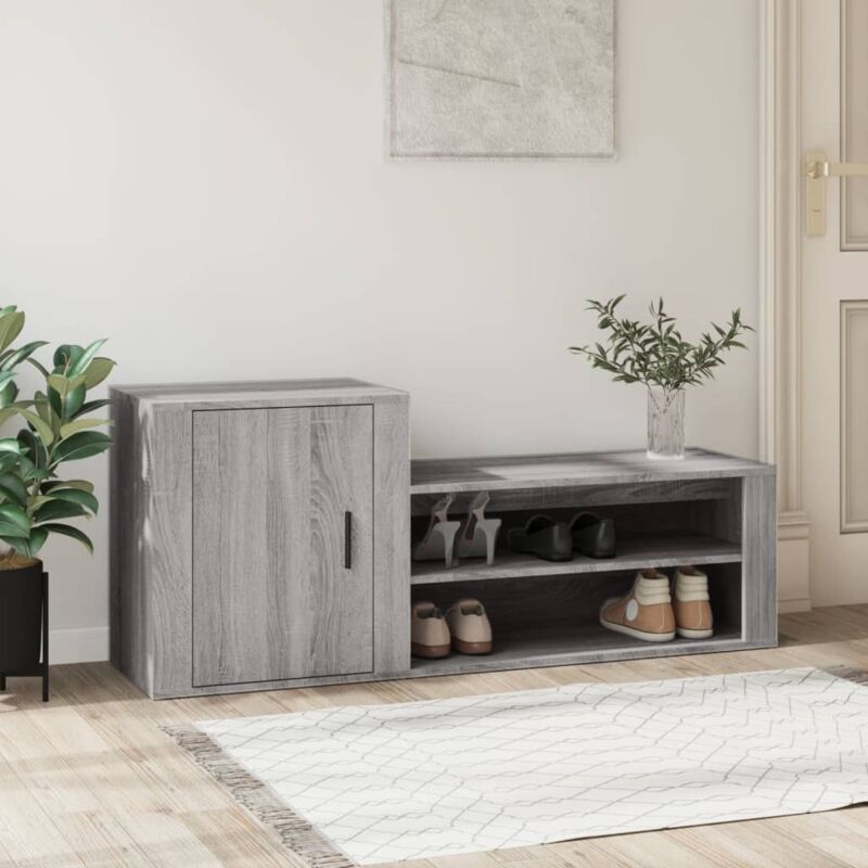 Vidaxl - Armoire à chaussures Sonoma gris 130x35x54 cm Bois d'ingénierie