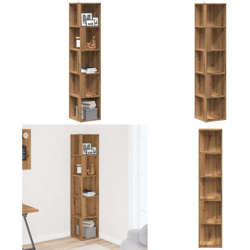 Vidaxl - Armoire d'angle chêne artisanal 33x33x165 cm bois d'ingénierie