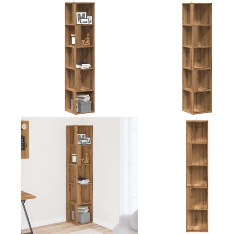 vidaXL Armoire d'angle chêne artisanal 33x33x165 cm bois d'ingénierie