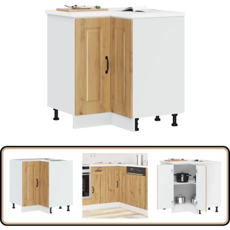 vidaXL Armoire d'angle de cuisine Kalmar chêne artisanal