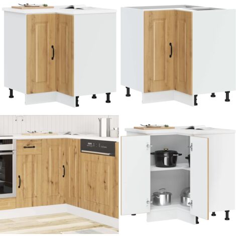 vidaXL Armoire d'angle de cuisine Kalmar chêne artisanal