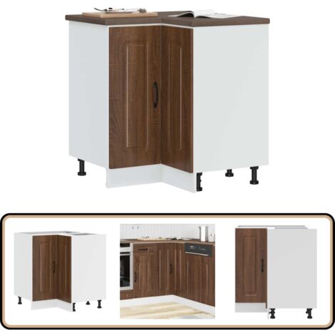 vidaXL Armoire d'angle de cuisine Kalmar chêne marron bois ingénierie