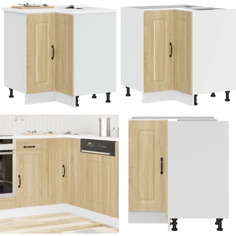 vidaXL Armoire d'angle de cuisine Kalmar chêne sonoma bois ingénierie
