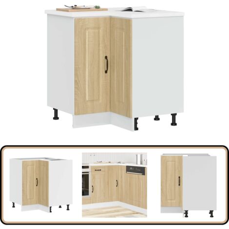 vidaXL Armoire d'angle de cuisine Kalmar chêne sonoma bois ingénierie
