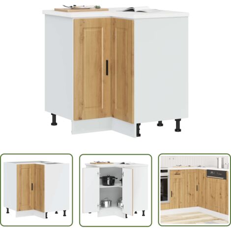 vidaXL Armoire d'angle de cuisine Porto chêne artisanal