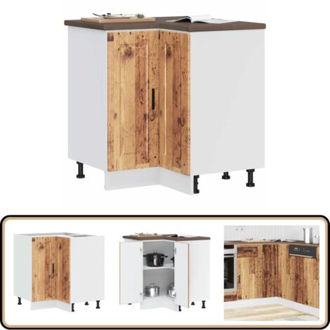 vidaXL Armoire d'angle de cuisine Porto vieux bois bois d'ingénierie
