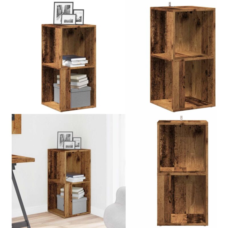 Armoire d'angle vieux bois 33x33x67 cm bois ingénierie - Vidaxl