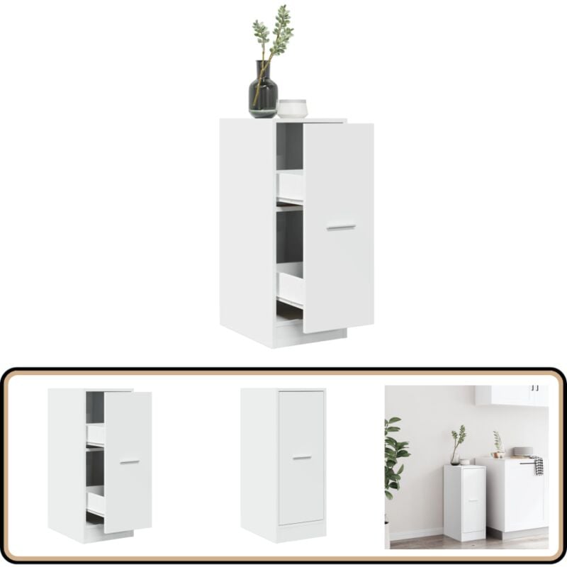 Armoire d'apothicaire blanc 30x41x77,5 cm bois d'ingénierie - Vidaxl