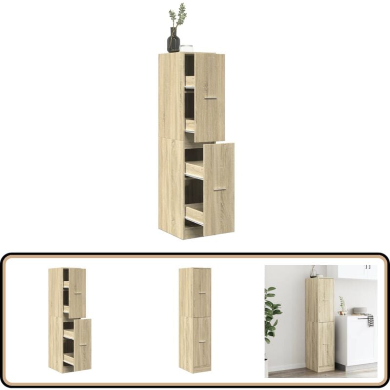 Vidaxl - Armoire d'apothicaire chêne sonoma bois d'ingénierie