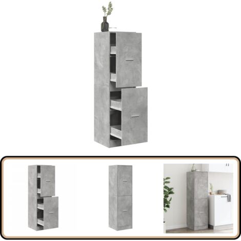 vidaXL Armoire d'apothicaire gris béton 40x41x144,5 cm bois ingénierie