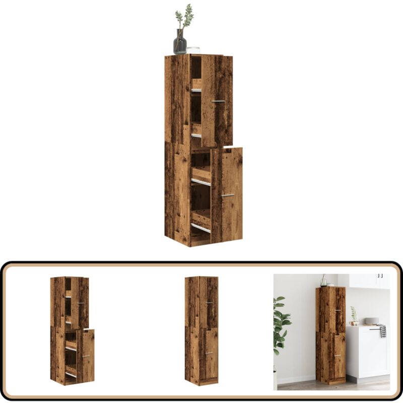 Vidaxl - Armoire d'apothicaire vieux bois 30x41x144,5 cm bois ingénierie