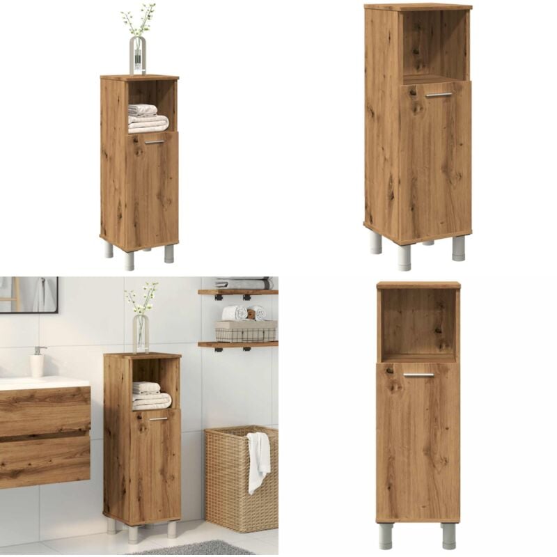 vidaXL Armoire de bain chêne artisanal 30x30x95 cm bois d'ingénierie