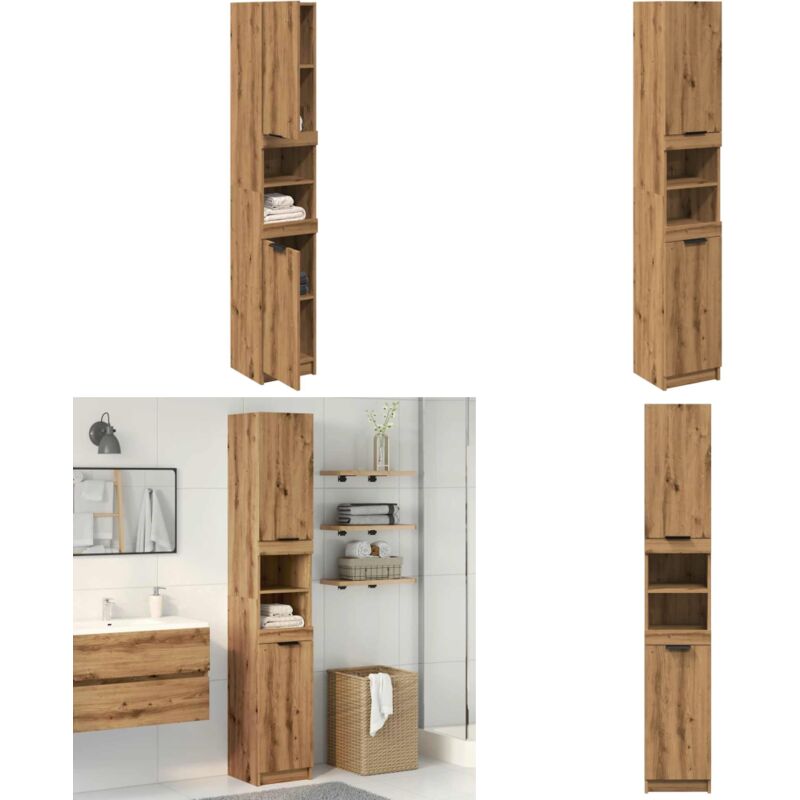 Vidaxl - Armoire de bain chêne artisanal 32x34x188,5cm bois d'ingénierie