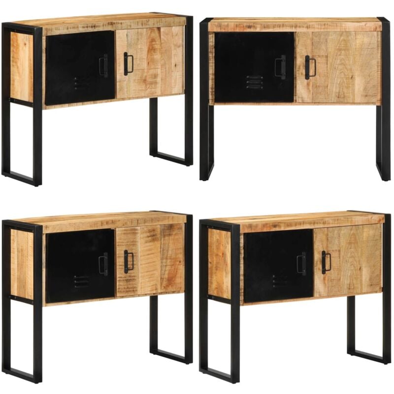 Vidaxl - Armoire de console 90x35x75 cm bois de manguier massif brut