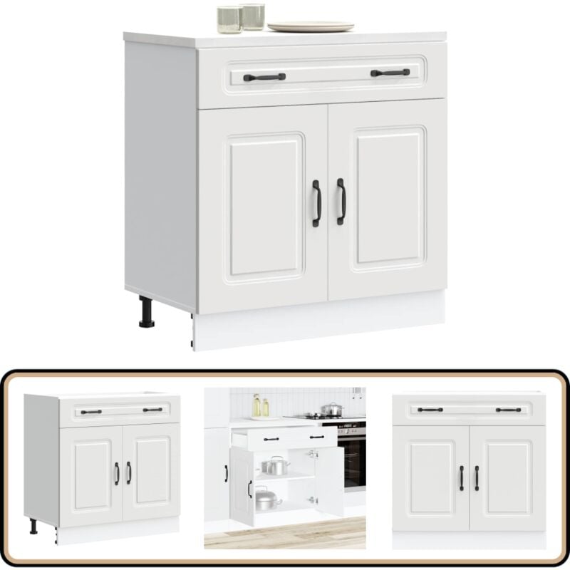 Vidaxl - Armoire de cuisine Kalmar blanc bois d'ingénierie