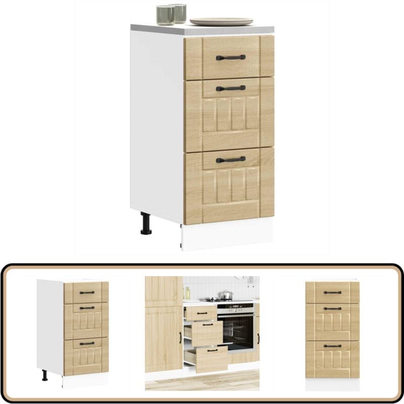 Vidaxl - Armoire de cuisine Lucca chêne sonoma bois ingénierie