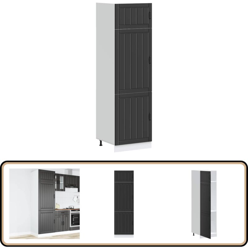 Vidaxl - Armoire de cuisine Lucca noir bois d'ingénierie