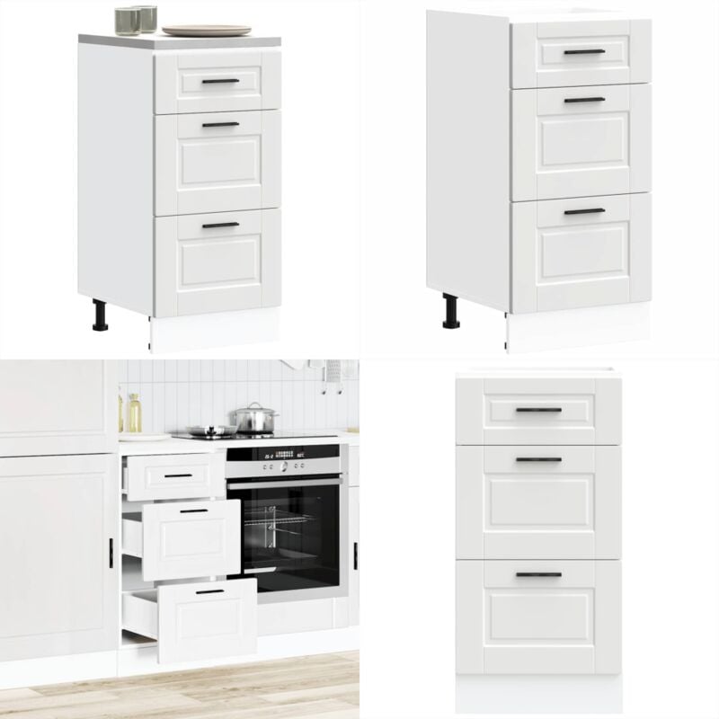 Vidaxl - Armoire de cuisine Porto blanc bois d'ingénierie