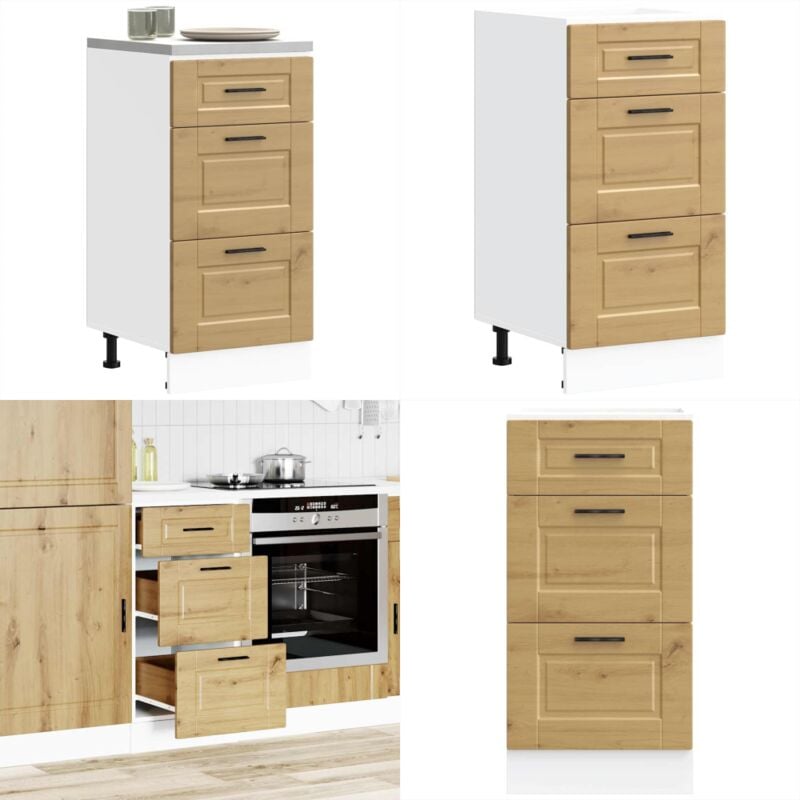 Vidaxl - Armoire de cuisine Porto chêne artisanal bois d'ingénierie