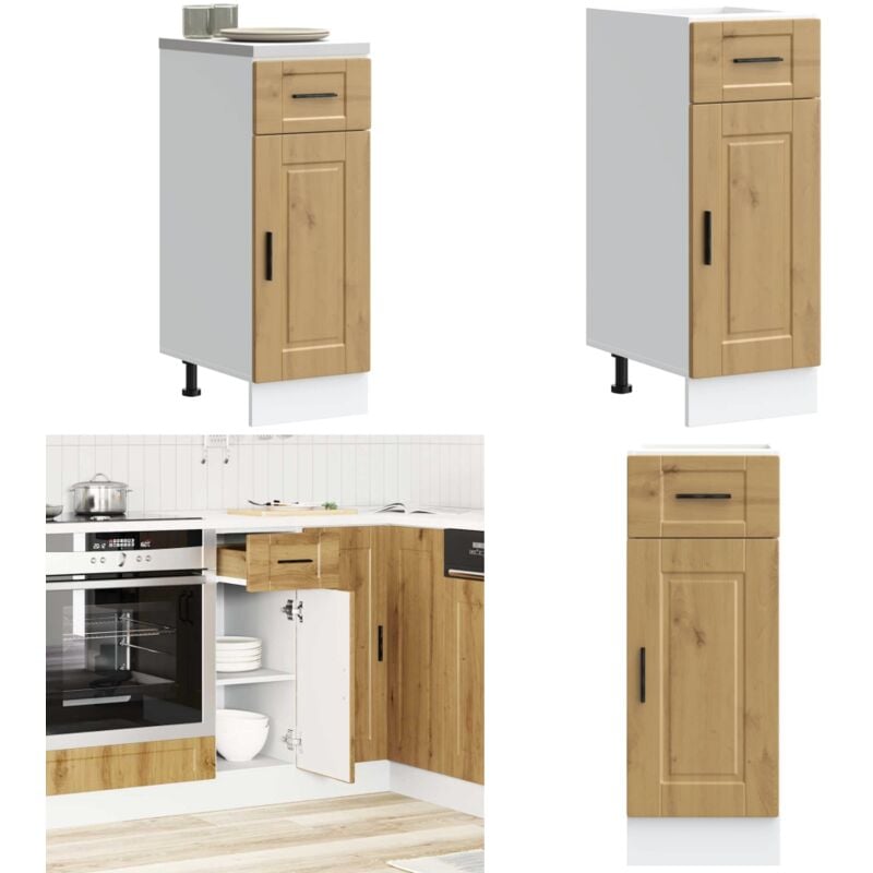 Armoire de cuisine Porto chêne artisanal bois d'ingénierie - Vidaxl