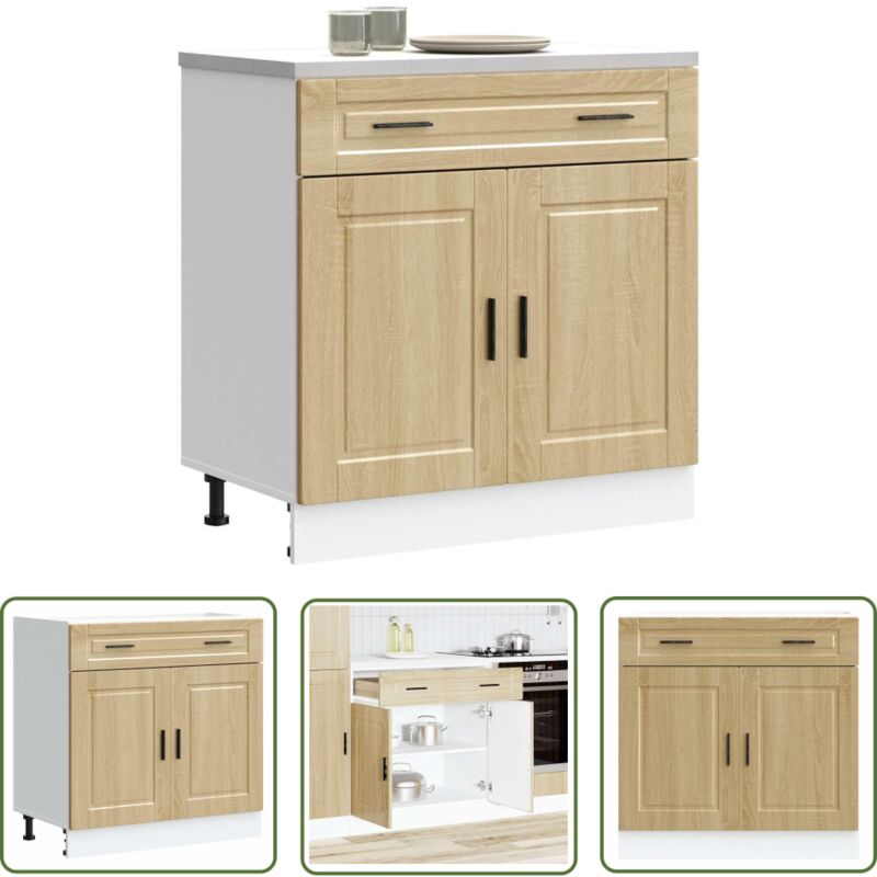 VidaXL Armoire de cuisine Porto chêne sonoma bois d'ingénierie