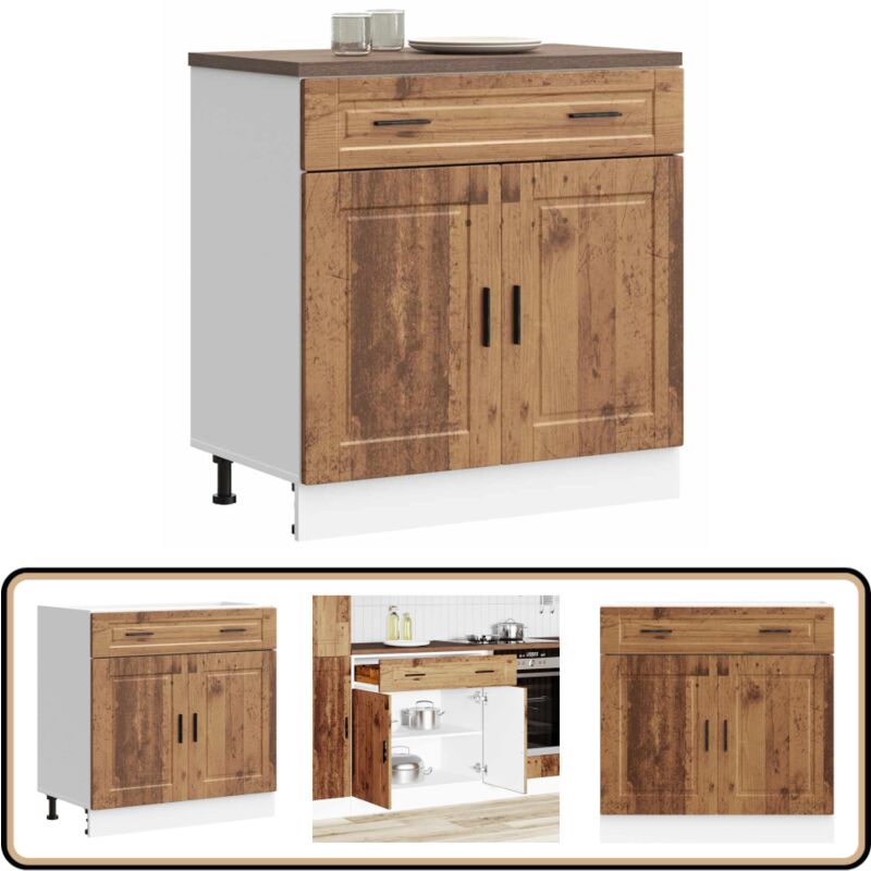 Vidaxl - Armoire de cuisine Porto vieux bois bois d'ingénierie