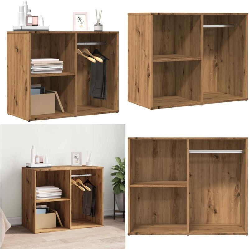 Armoire de dressing chêne artisanal 80x40x65 cm bois ingénierie - Vidaxl