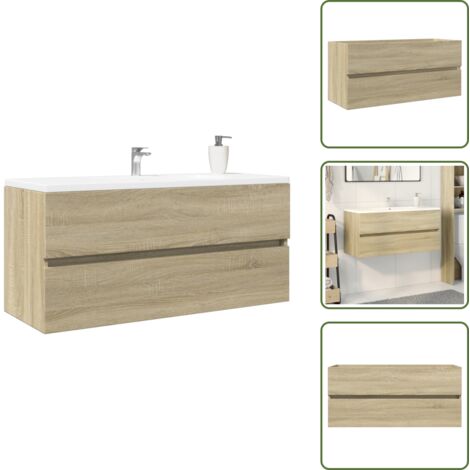 vidaXL Armoire de lavabo de salle de bain chêne sonoma 100x38,5x45 cm