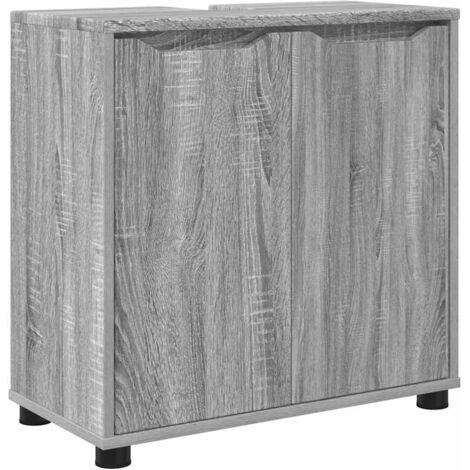 vidaXL Armoire de lavabo de salle de bain Gris Sonoma 60 x 30 x 60 cm