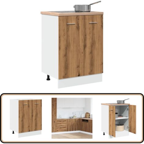 vidaXL Armoire de plancher chêne artisanal 60x46x81,5 cm