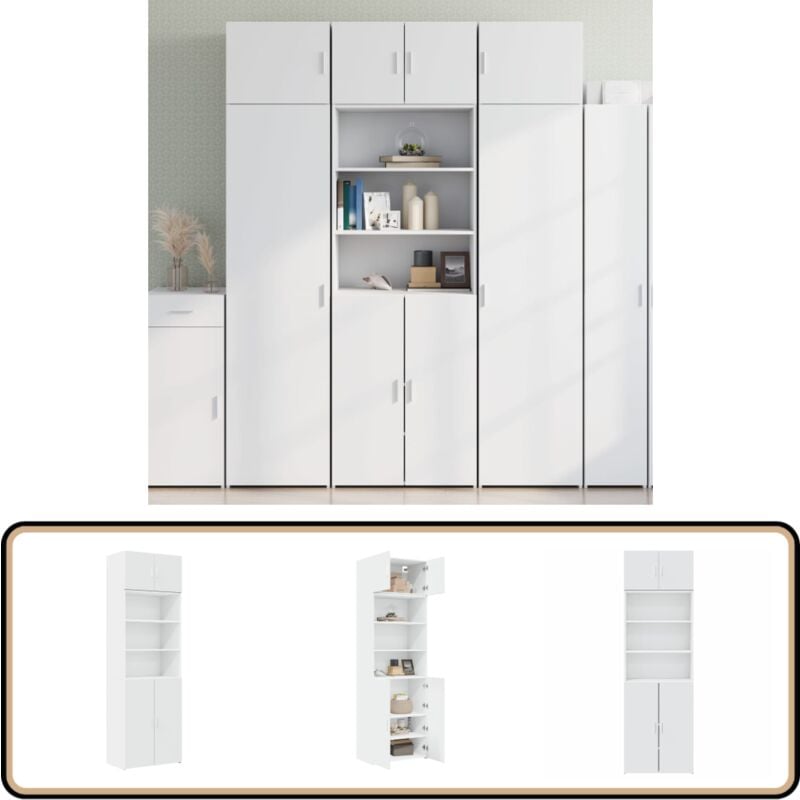 Vidaxl - Armoire de rangement blanc 70x42,5x225 cm bois d'ingénierie