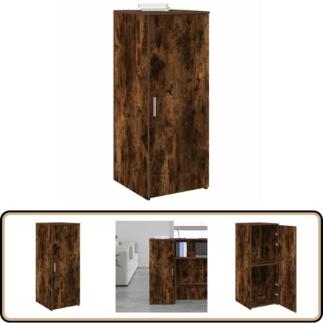 vidaXL Armoire de rangement chêne fumé 40x45x103,5cm bois d'ingénierie